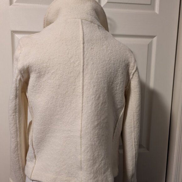 "J. CREW CREAM ITALIAN BOILED WOOL PEA COAT JACKET (SIZE 14)" - Picture 13 of 13